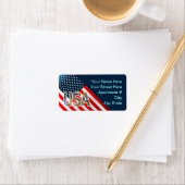 USA-Flagge Adressaufkleber (Insitu)