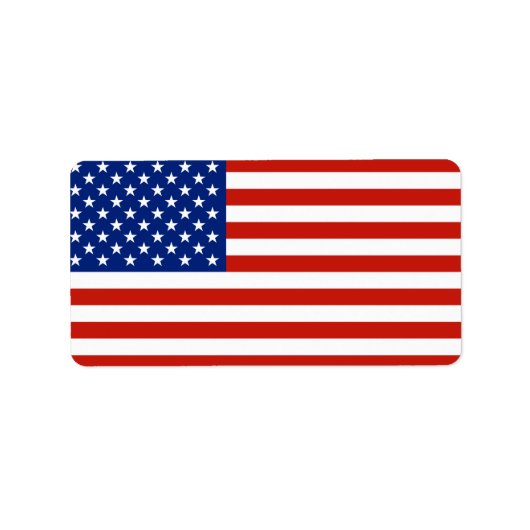 USA-Flagge Adressaufkleber (Vorne)