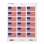 USA-Flagge Adressaufkleber (Vorne)