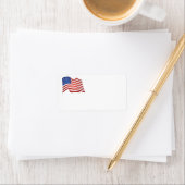 USA-Flagge Adressaufkleber (Insitu)