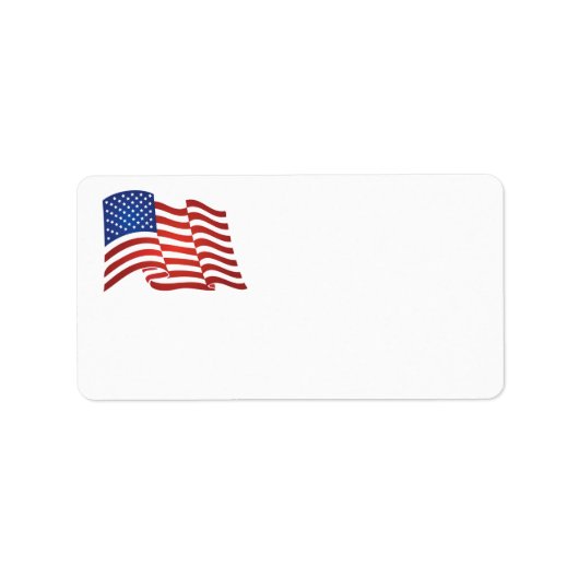 USA-Flagge Adressaufkleber (Vorne)