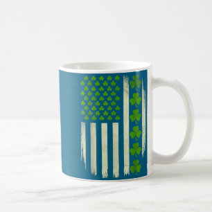 Usa-Flagge Amerikanisch National Irischer Shamrock Kaffeetasse