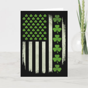 Usa-Flagge Amerikanisch National Irischer Shamrock Karte