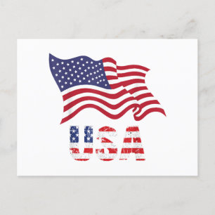 USA-Flagge Amerikanisch Vereinigte Staaten von Ame Feiertagspostkarte