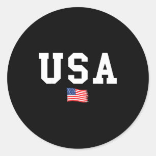 Usa-Flagge amerikanische Flagge patriotische USA 4 Runder Aufkleber