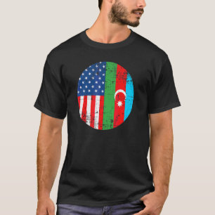 USA-Flagge Aserbaidschan Post Sowjet Staaten Ameri T-Shirt