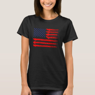 USA-Flagge aus elektrischen Gitarren Amerikanische T-Shirt
