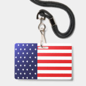 USA-Flagge Ausweis (Vorderseite mit Lanyard)