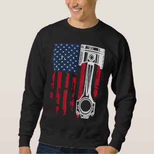 USA-Flagge Auto-Reparaturmann KFZ-Mechaniker Schra Sweatshirt