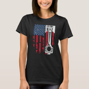 USA-Flagge Auto-Reparaturmann KFZ-Mechaniker Schra T-Shirt