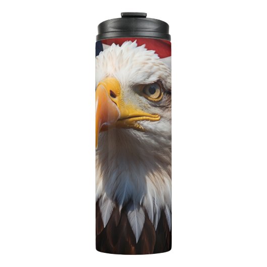 *~* USA Flagge Bald EAGLE Patriotic Amerika AP16 Thermosbecher (Vorderseite)