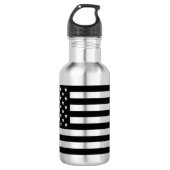 USA-Flagge Black Edelstahlflasche (Vorderseite)