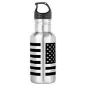 USA-Flagge Black Edelstahlflasche (Rückseite)