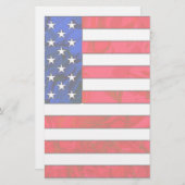 USA-FLAGGE Briefpapier (Vorne/Hinten)