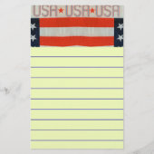 USA-Flagge Briefpapier (Vorderseite)