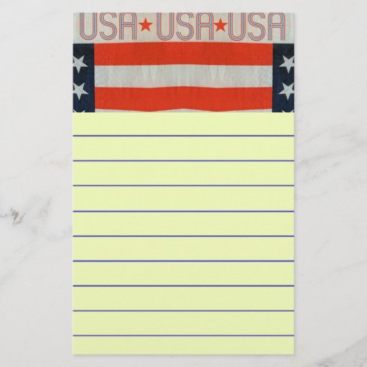 USA-Flagge Briefpapier (Vorderseite)