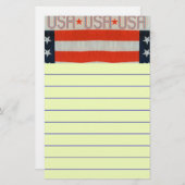 USA-Flagge Briefpapier (Vorne/Hinten)