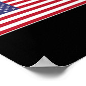 USA-Flagge Brust-Patch Sternenbanner Amerikanisch Poster (Ecke)