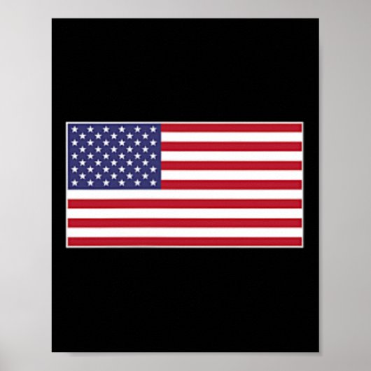 USA-Flagge Brust-Patch Sternenbanner Amerikanisch Poster (Vorne)