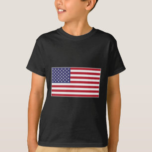 USA-Flagge Brust-Patch Sternenbanner Amerikanisch T-Shirt