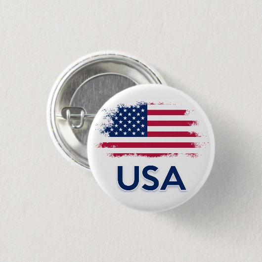 USA-Flagge Button (Vorne & Hinten)