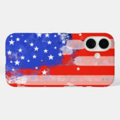 USA-Flagge Case-Mate iPhone Hülle (Rückseite (Horizontal))