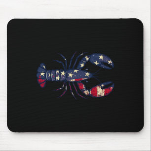 USA-Flagge Crawfish-Saison 4. Juli Crawfish-Kochfe Mousepad