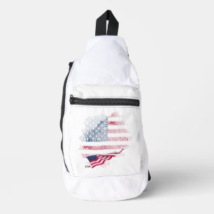 USA-Flagge Crossbody Bag