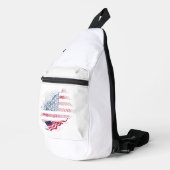 USA-Flagge Crossbody Bag (Rechte Ecke)