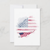 USA-Flagge Dankeskarte (Rückseite)