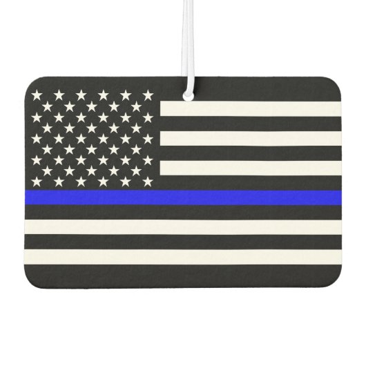 USA-Flagge Das Thin Blue Line-Thema Autolufterfrischer (Vorderseite)