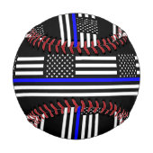 USA-Flagge Das Thin Blue Line-Thema Baseball (Vorderseite)