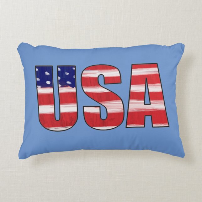 USA-Flagge Dekokissen (Vorderseite)