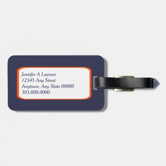 USA-Flagge Eagle Gepäckanhänger (Rückseite horizontal)