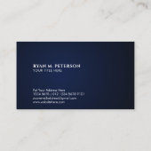 USA-Flagge | Ecke | Dunkelblauer Hintergrund Visitenkarte (Rückseite)