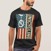USA Flagge Einrad-Monozykeln für Kinder Un T-Shirt (Vorderseite)