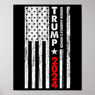 Usa-Flagge Erlöse Amerikas Ehre Trump 2024  Poster