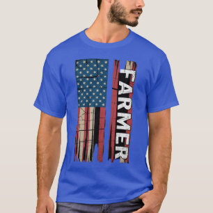 USA-Flagge Farmer, amerikanische Bauern patriotisc T-Shirt