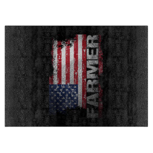 USA-Flagge Farmer T-Shirt, Amerikanisches Bauern-T Schneidebrett