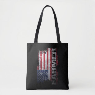 USA-Flagge Farmer T-Shirt, Amerikanisches Bauern-T Tasche