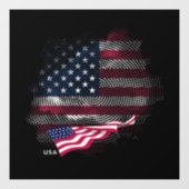 USA-Flagge Fensteraufkleber (Blatt)