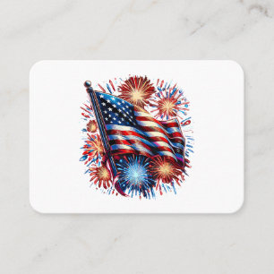 USA-Flagge Feuerwerk Patriotisch Visitenkarte