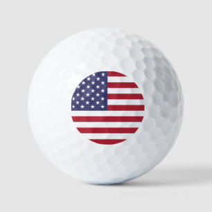 USA-Flagge, Flagge der USA, amerikanische Flagge Golfball