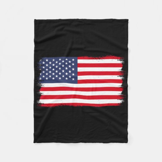 USA-Flagge Fleecedecke (Vorderseite)