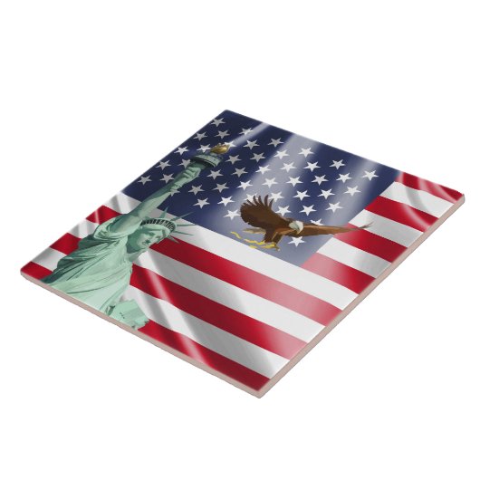 USA-Flagge Fliese (Seite)
