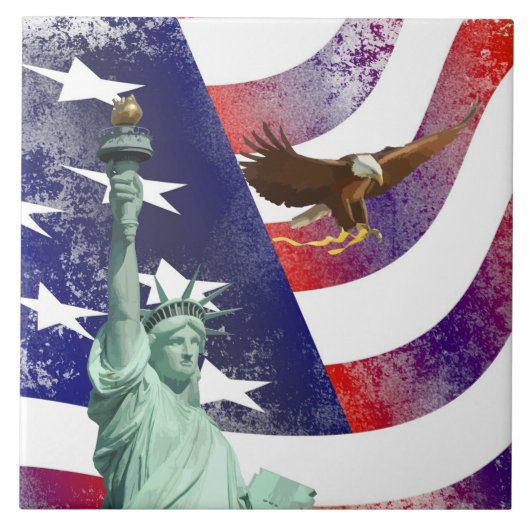 USA-Flagge Fliese (Vorderseite)