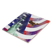 USA-Flagge Fliese (Seite)