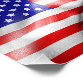 USA-Flagge Fotodruck (Ecke)