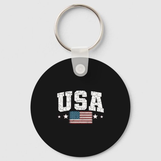 USA-Flagge Frauen Männer Kinder patriotische ameri Schlüsselanhänger (Vorderseite)