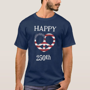 USA-Flagge Friedensherz T-Shirt